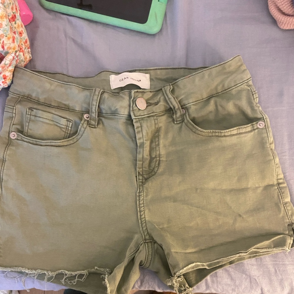 Dear John Sage Green High Waist Women's Shorts